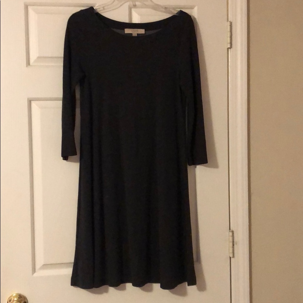 Jcrew grey dress. Quarter length sleeves